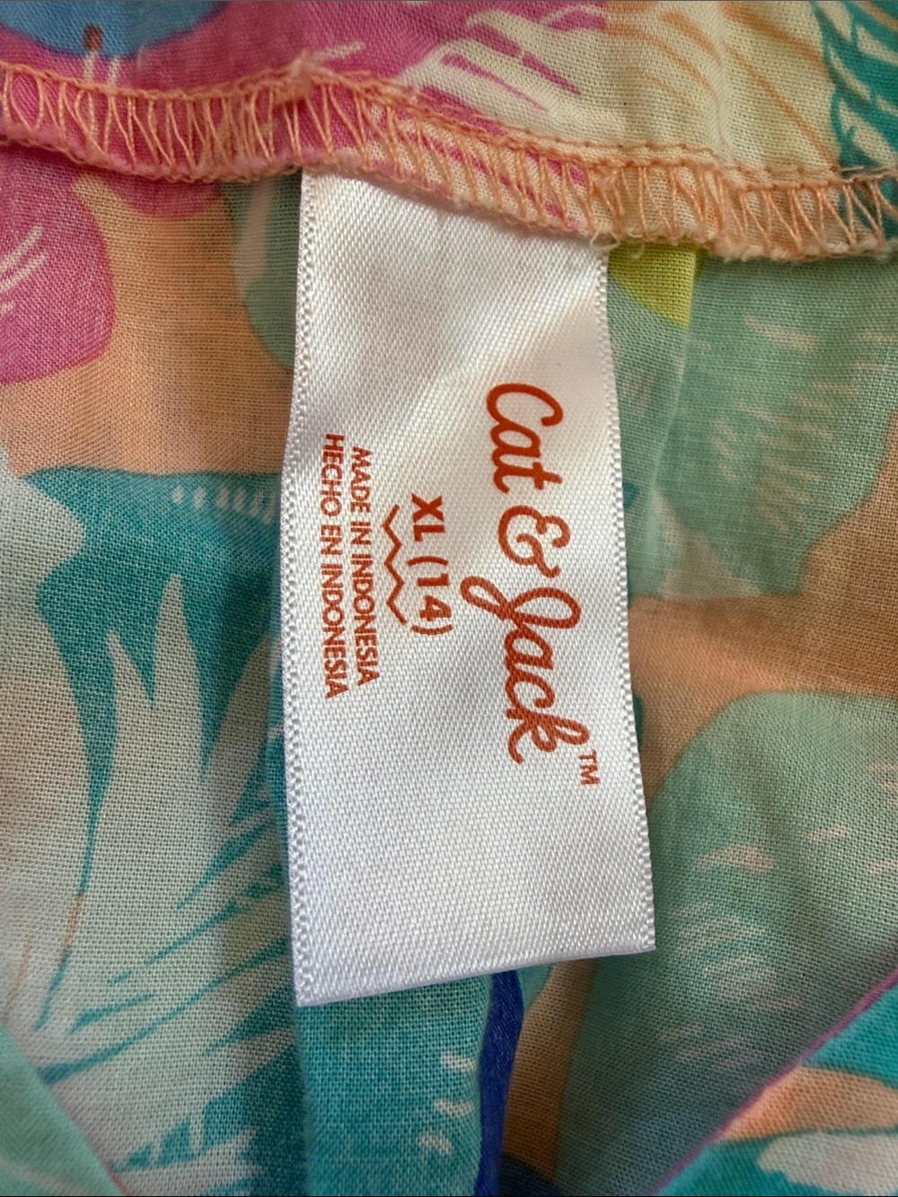 Cat & Jack Multicolor Tropical Ruffle Tunic - Picture 3 of 4